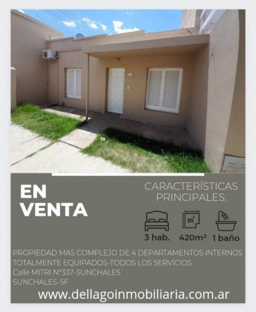 COMPLEJO DE 4 DEPARTAMENTO EN VENTA Y PROPIEDAD