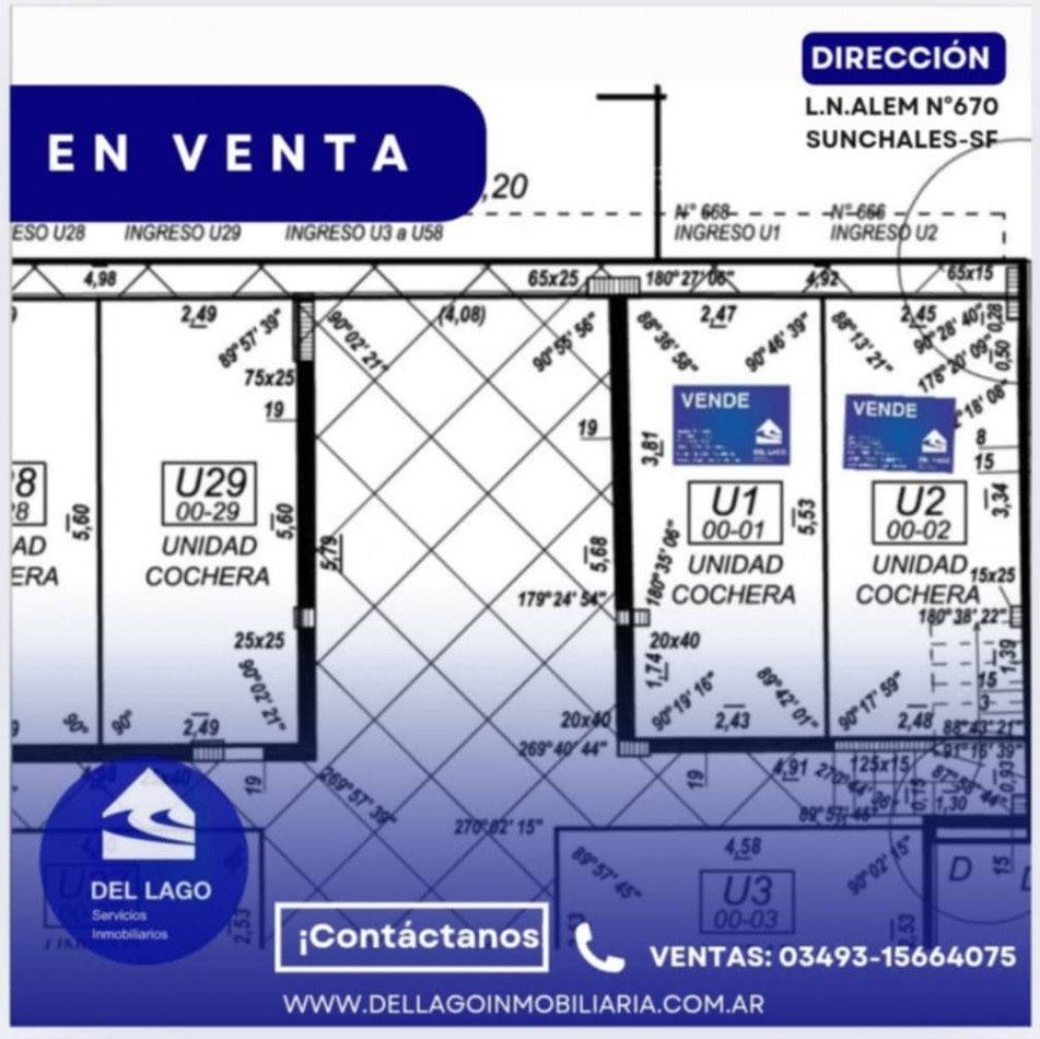 UNIDADES DE COCHERAS EN VENTA