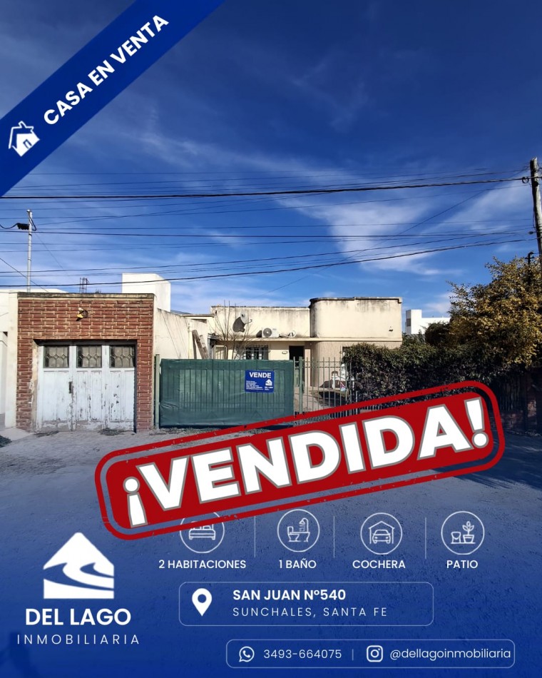 CASA EN VENTA DE AMPLIO LOTE
